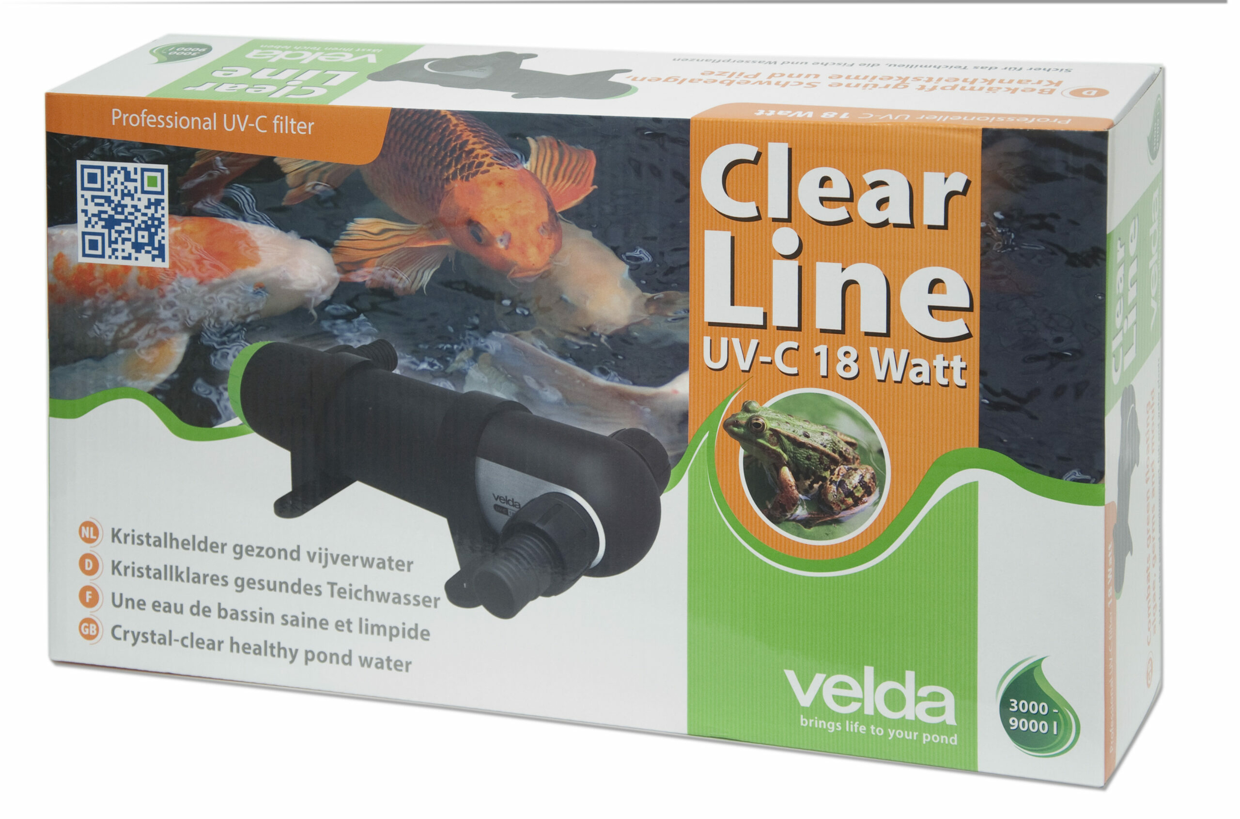 VELDA Clear Line UV-C 18W stérilisateur anti-algues pour bassin jusqu\'à 9000 L