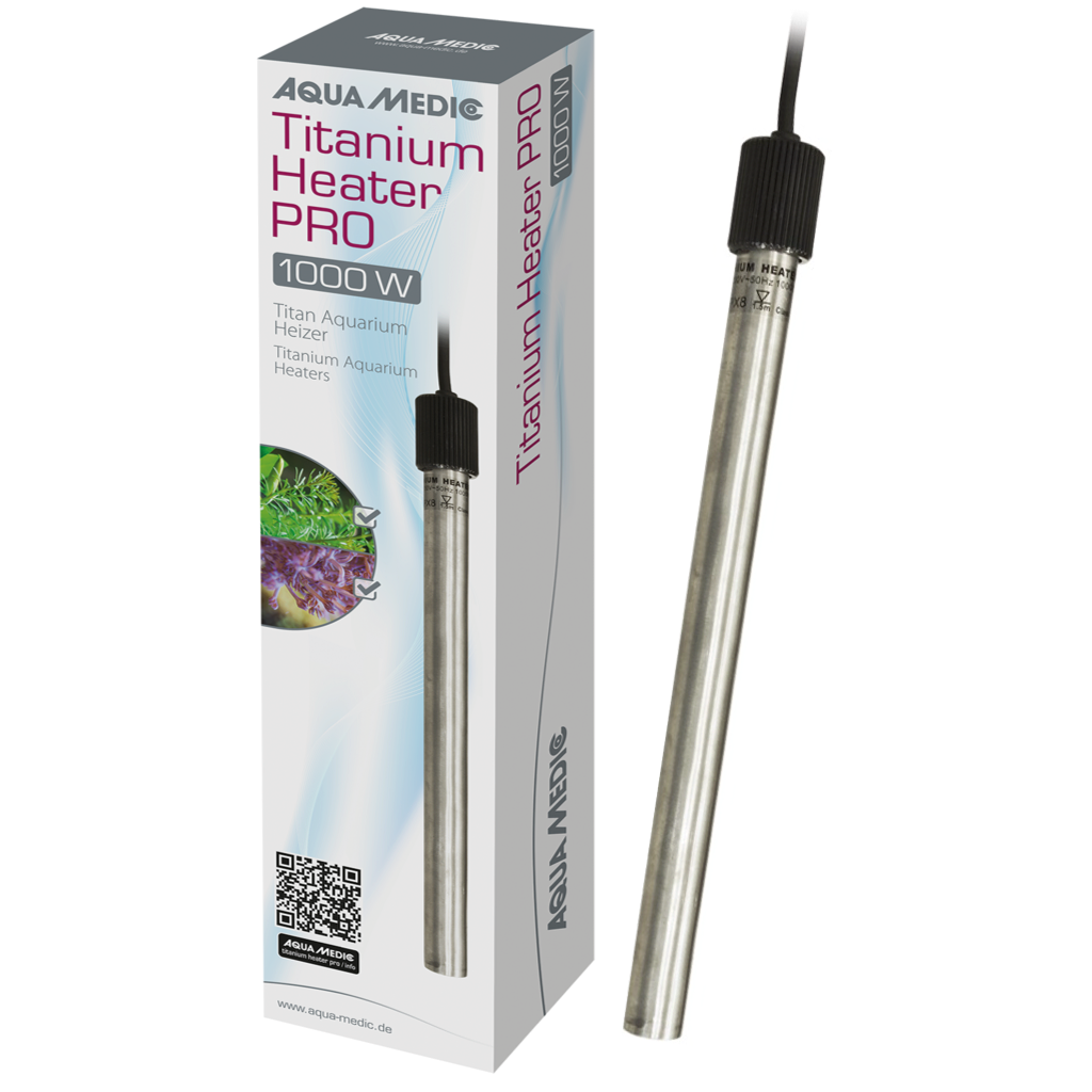 AQUA MEDIC Titanium Heater Pro 1000W chauffage incassable en titane pour aquarium de 2000 à 3000L