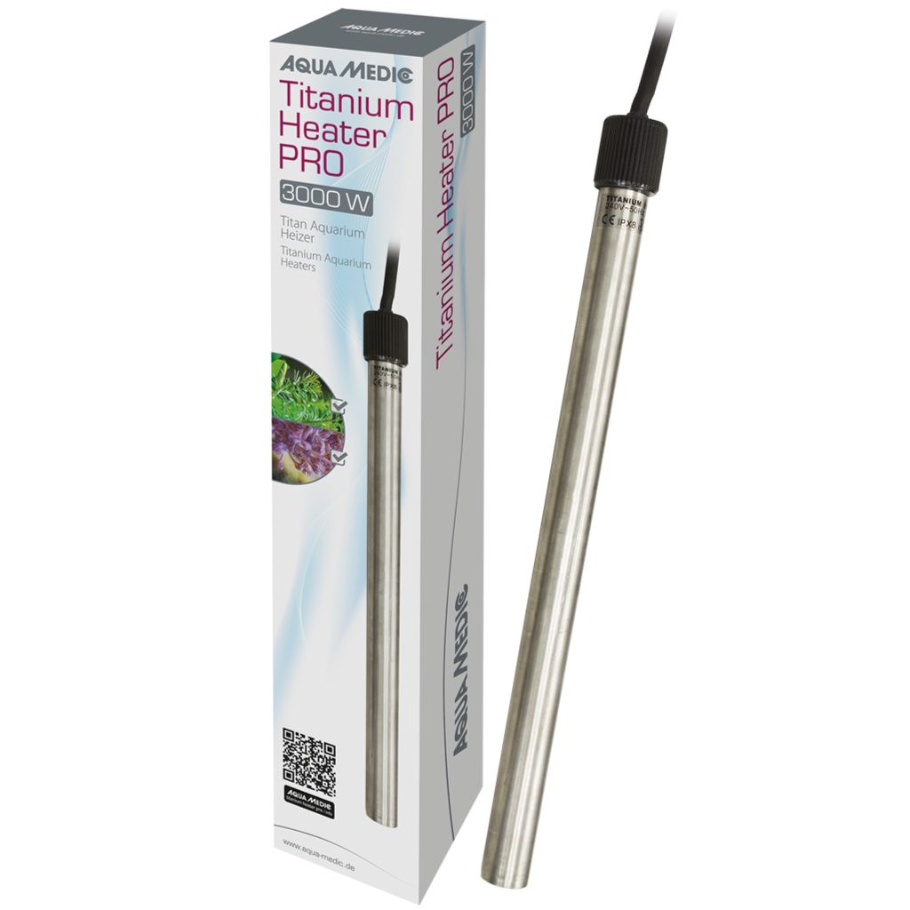 AQUA MEDIC Titanium Heater Pro 3000W chauffage incassable en titane pour aquarium de 6000 à 9000L