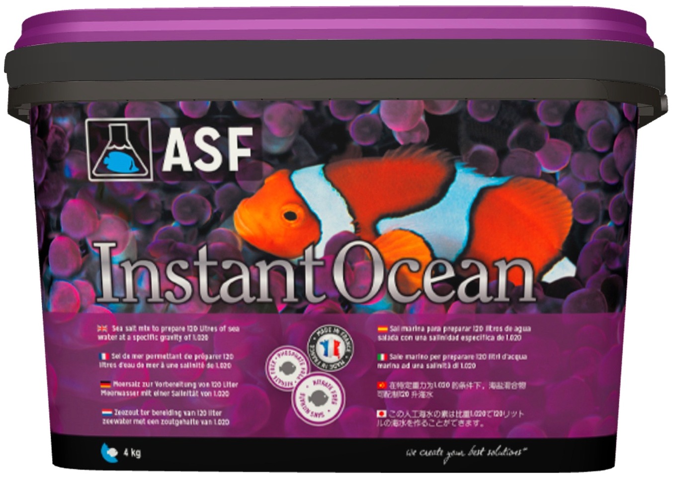 AQUARIUM SYSTEMS Instant Océan 4 kg sel non enrichi idéal pour aquariums Fish Only ou coraux mous