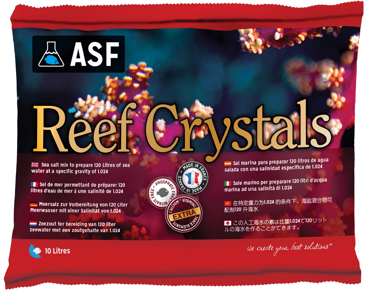 AQUARIUM SYSTEMS Reef Crystals 380 gr sel hautement enrichi idéal pour aquarium chargé en coraux durs