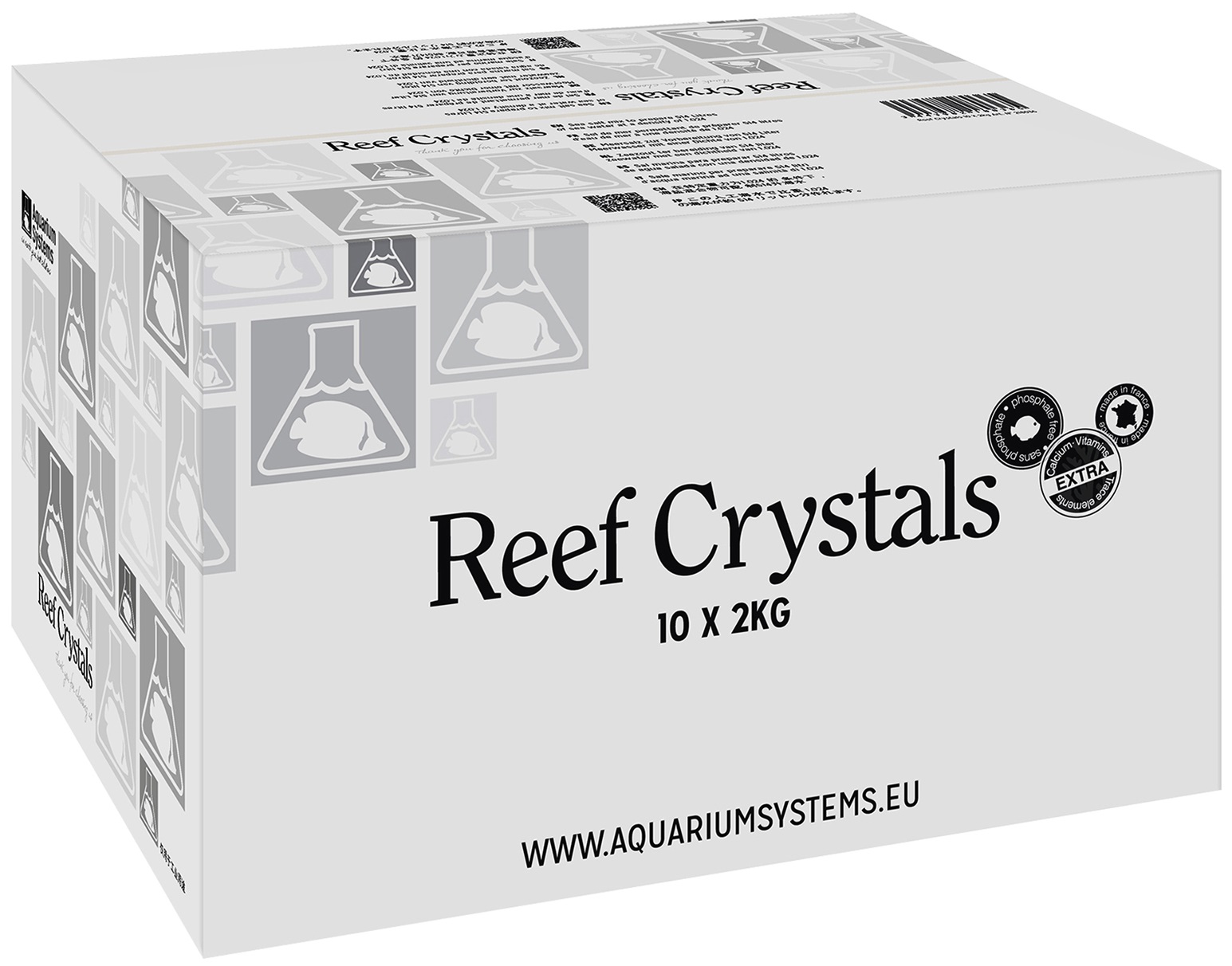 AQUARIUM SYSTEMS Reef Crystals 20 kg (10 x 2 Kg) sel hautement enrichi idéal pour aquarium chargé en coraux durs