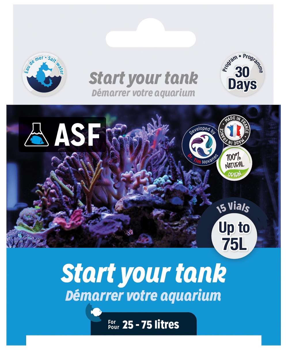 AQUARIUM SYSTEMS Start-Up Nano Eau de Mer bactéries de démarrage en 30 jours pour aquarium de 25 à 75 L