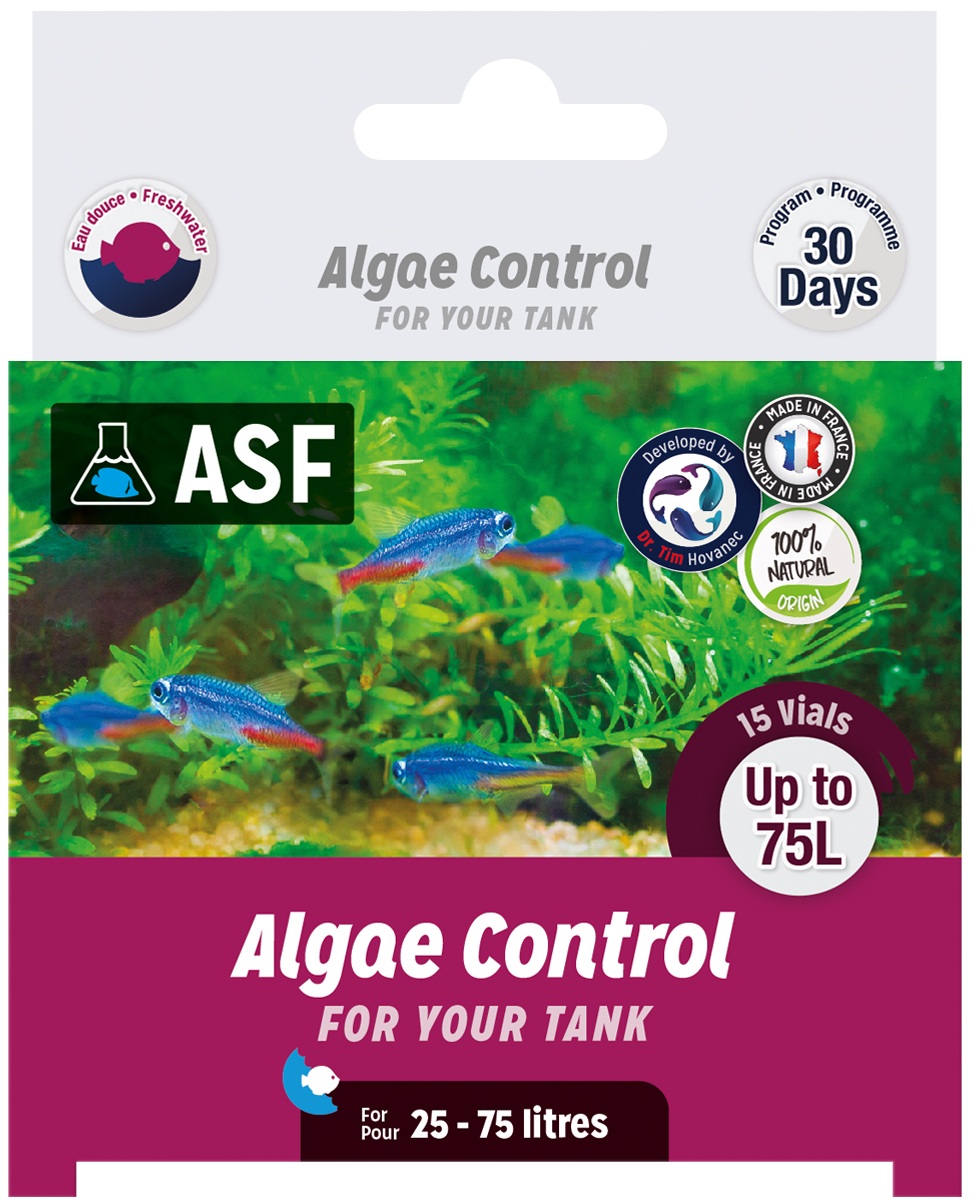 AQUARIUM SYSTEMS Algae-Control Nano Eau Douce traitement anti-algues biologique sur 30 jours pour aquarium de 25 à 75 L