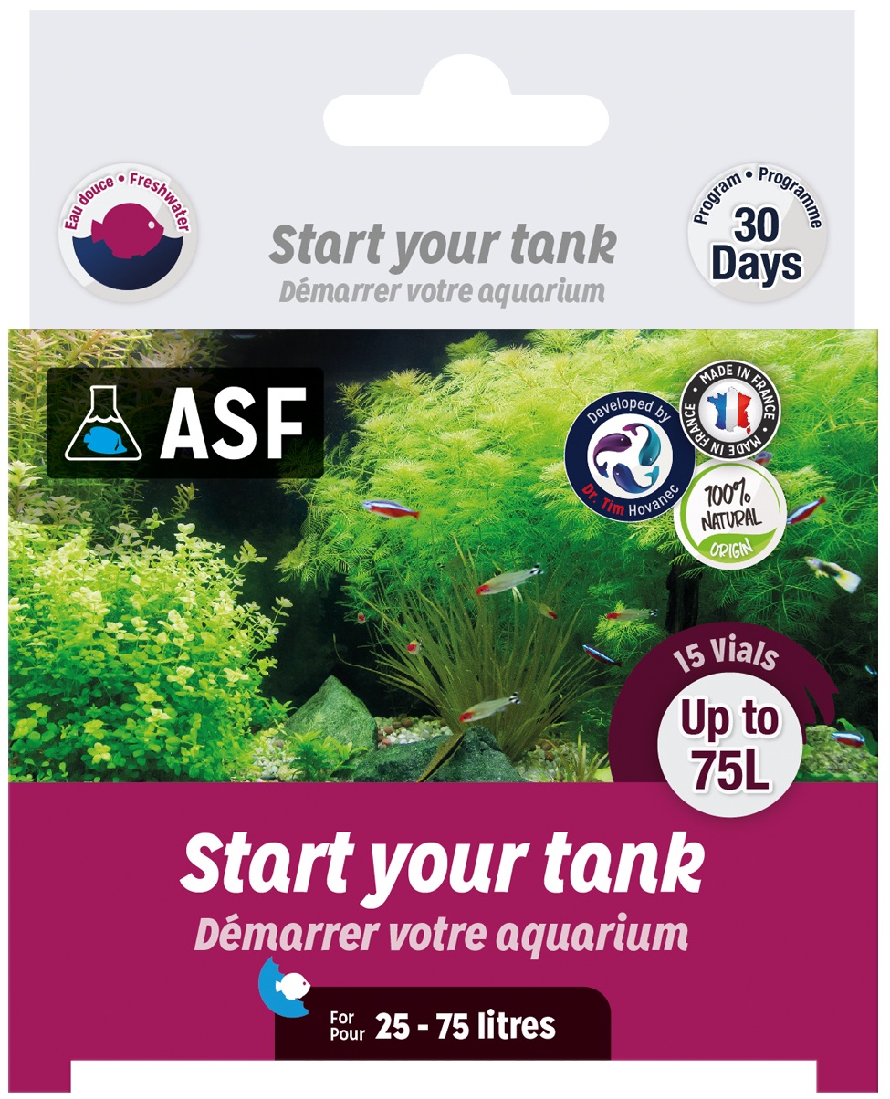 AQUARIUM SYSTEMS Start-Up Nano Eau douce bactéries de démarrage en 30 jours pour aquarium de 25 à 75 L