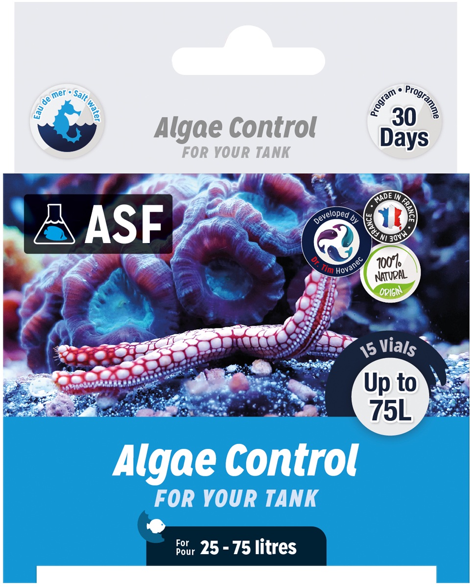 AQUARIUM SYSTEMS Algae-Control Nano Eau de Mer traitement anti-algues biologique sur 30 jours pour aquarium de 25 à 75 L
