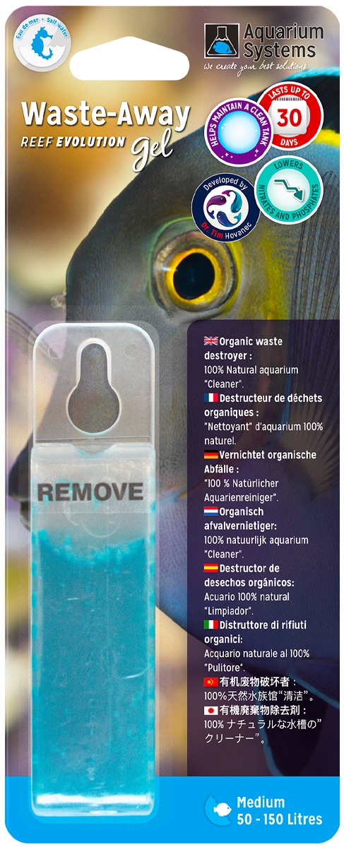 AQUARIUM SYSTEMS Waste-Away Gel Marin Medium destructeur de déchets organiques pour aquarium de 50 à 150 L