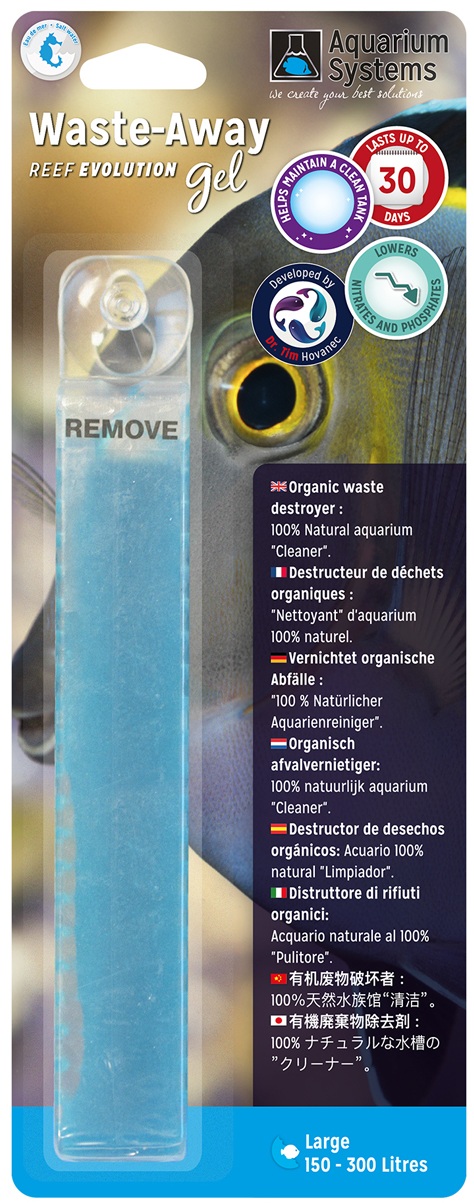 AQUARIUM SYSTEMS Waste-Away Gel Marin Large destructeur de déchets organiques pour aquarium de 150 à 300 L
