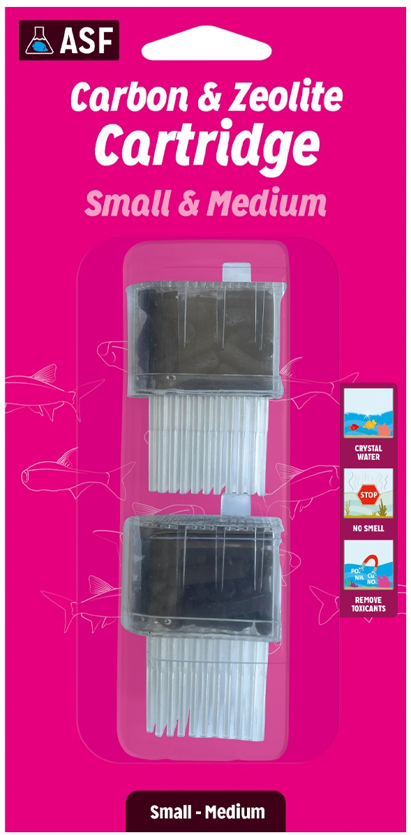 AQUARIUM SYSTEMS Lot de 2 cartouches Charbon actif / Zeolithe pour filtres NewJet Filter Small et Medium