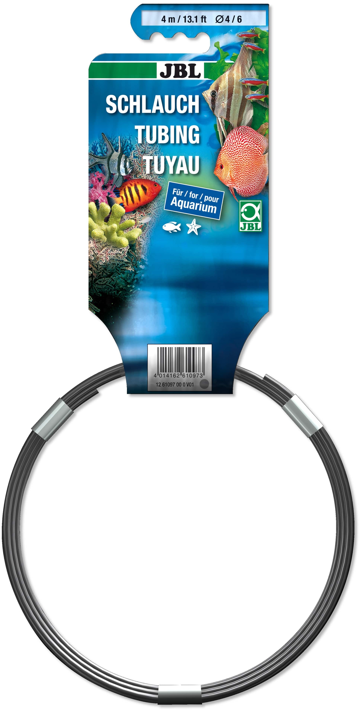 JBL Tuyau souple anti-algues gris-transparent 4/6 mm 4 m pour aquarium