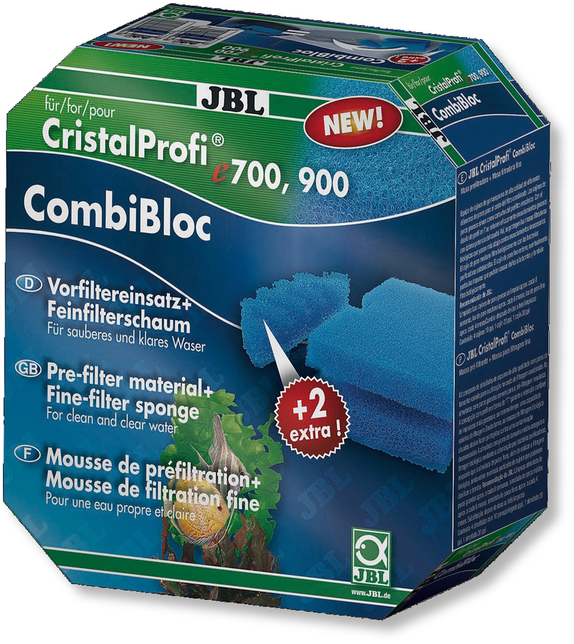 JBL CombiBloc mousse de filtration pour filtres externes CristalProfi e700, e900, e401, e701, e901