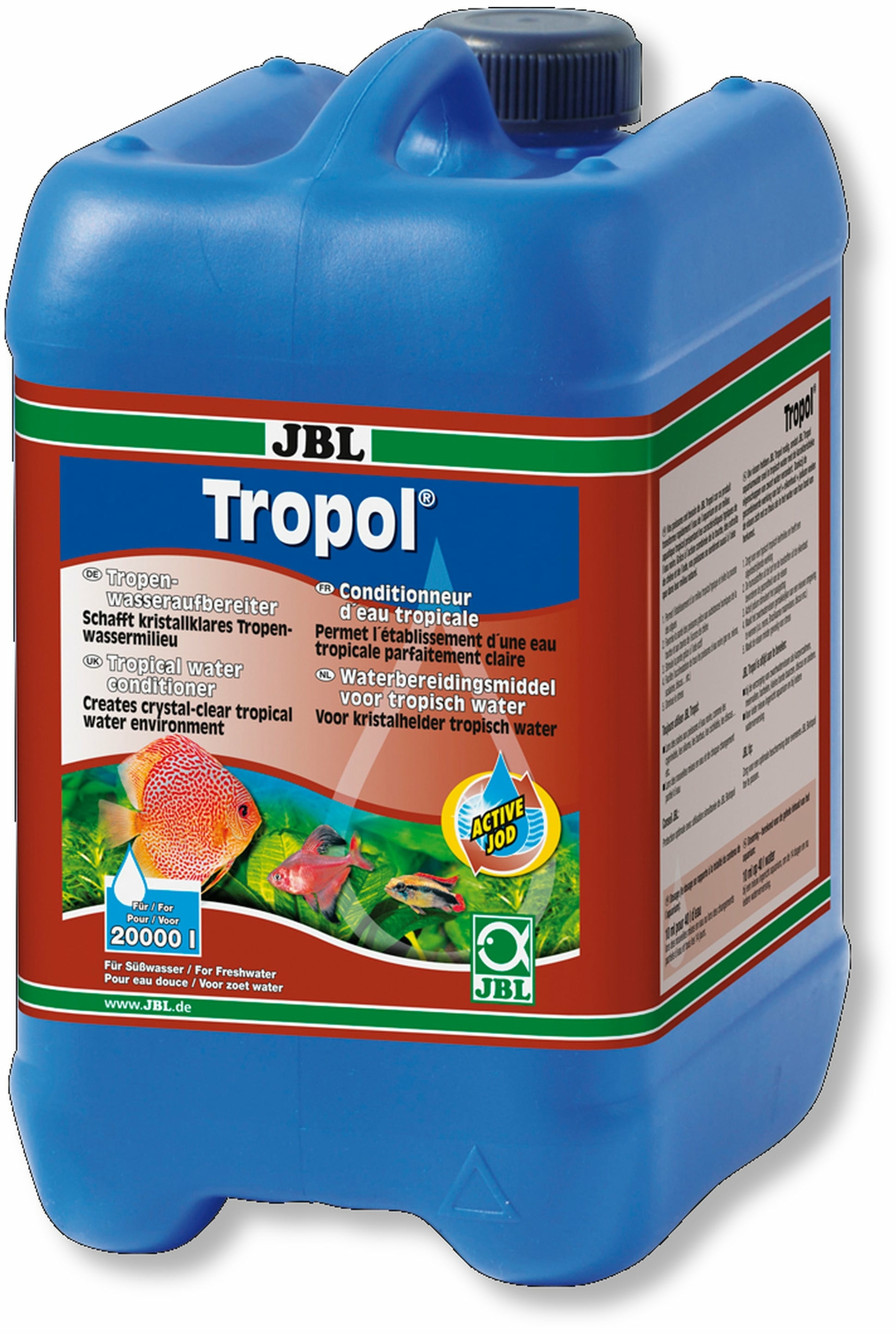 JBL Tropol 5 L conditionneur à base de tourbe, transforme l\'eau de l\'aquarium en eau noire tropicale