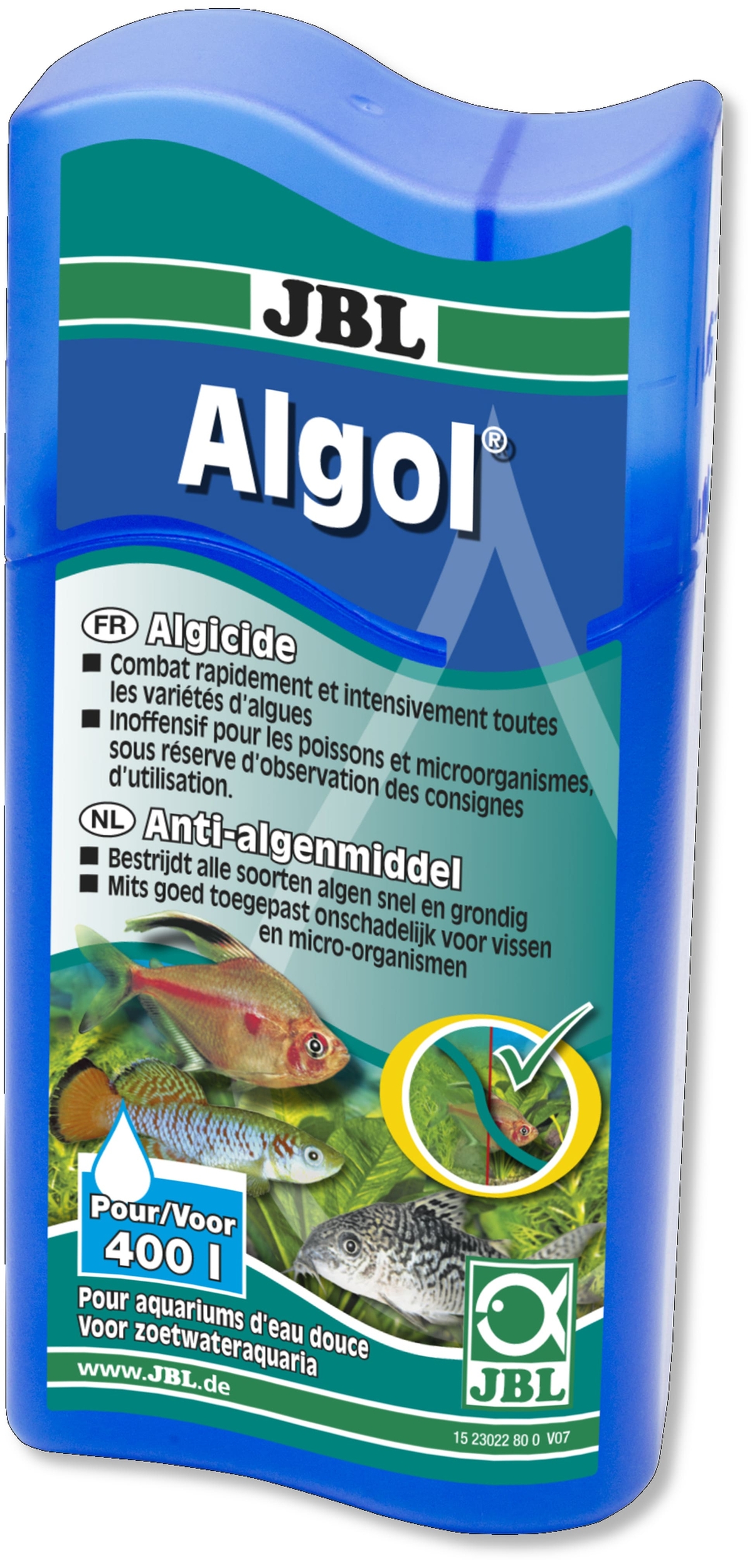 JBL Algol 100 ml résout et régule rapidement les problèmes d\'algues en aquarium