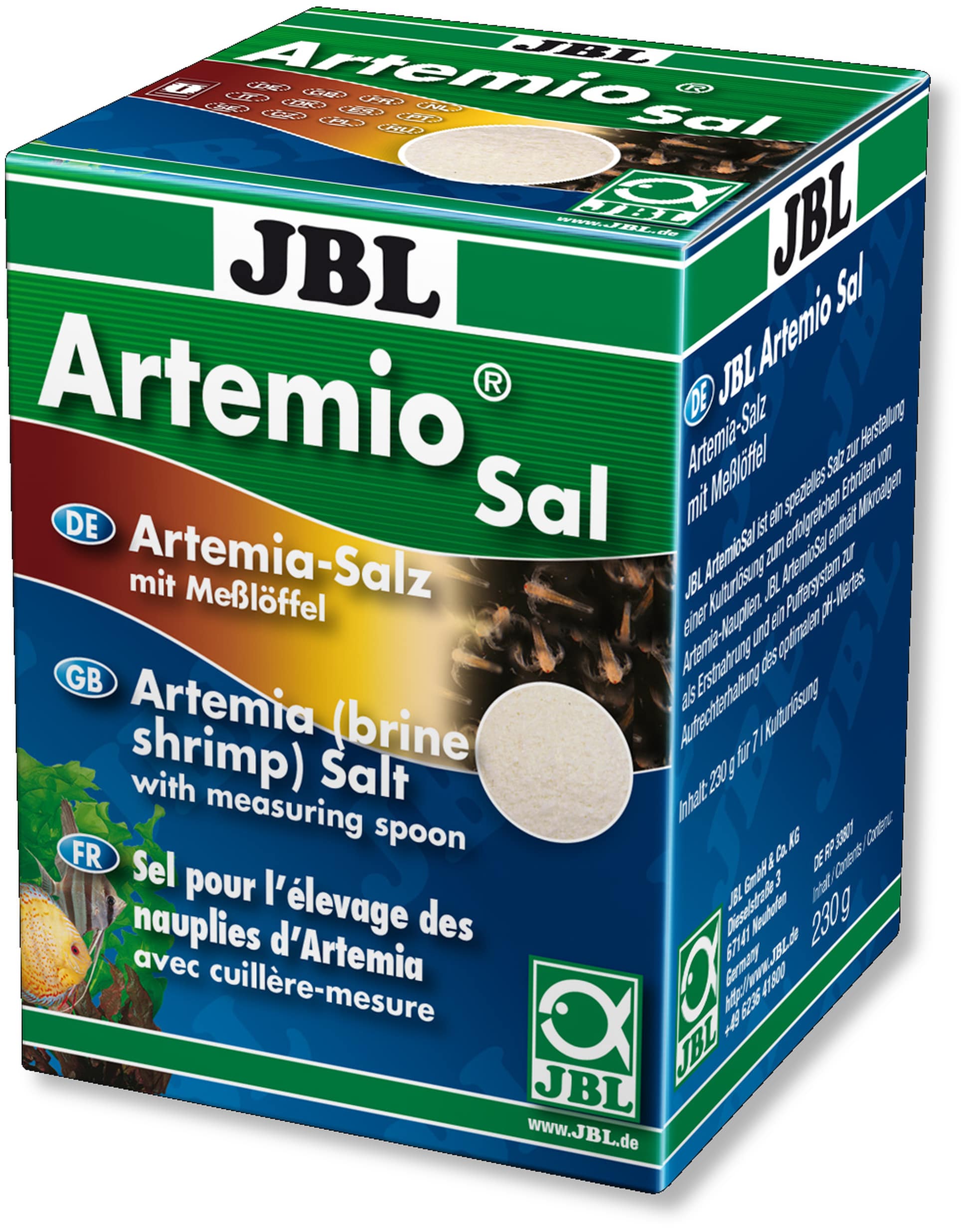 JBL Artemio Sal 230 gr sel spécial avec microalgues pour la culture d\'artémias