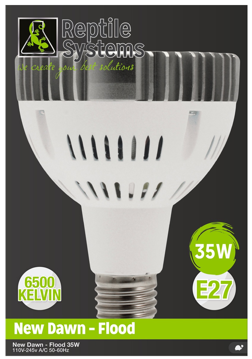 REPTILE SYSTEMS Spot New Dawn LED 35W spot 6500K avec culot E27 pour éclairage lumière du jour en terrarium