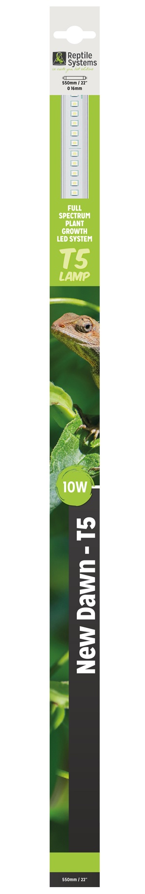 REPTILE SYSTEMS T5 New Dawn LED 10W tube 6500K pour remplacer un néon 24W 55cm
