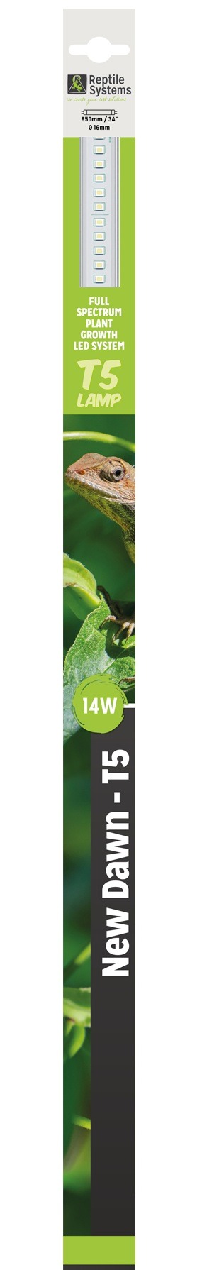 REPTILE SYSTEMS T5 New Dawn LED 14W tube 6500K pour remplacer un néon 39W 85cm