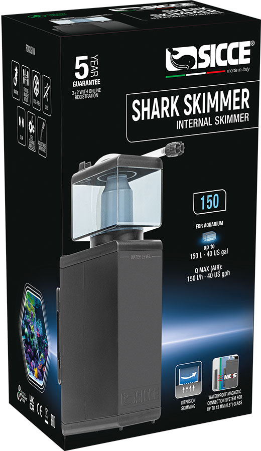 SICCE Shark Skimmer 150 écumeur interne pour aquarium marin jusqu\'à 150 L