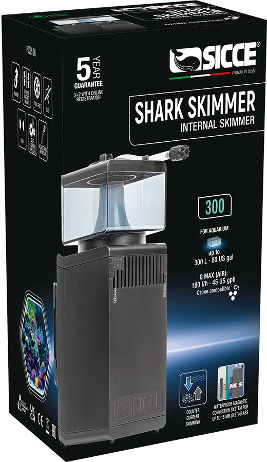 SICCE Shark Skimmer 300 écumeur interne pour aquarium marin jusqu\'à 300 L
