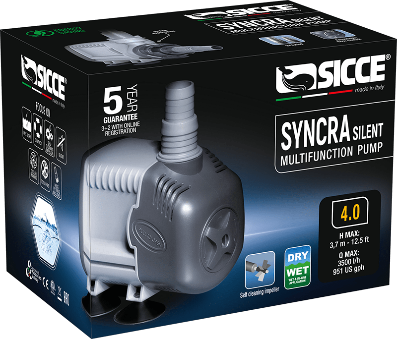 SICCE Syncra Silent 4.0 pompe universelle avec débit réglable jusqu\'à 3500 L/h