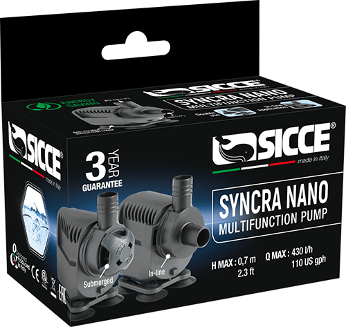 SICCE Syncra Nano 430 L/h mini-pompe universelle ultra compacte pour aquarium