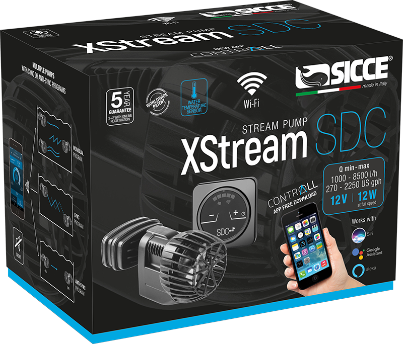 SICCE XStream SDC pompe de brassage avec débit entre 1000 et 8500 L/h contrôlable par Smartphone