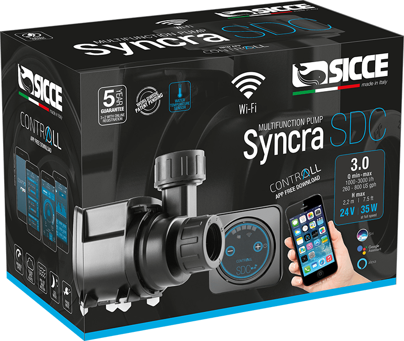 SICCE Syncra SDC 3.0 pompe à débit réglable de 1000 à 3000 L/h pilotable par Smartphone
