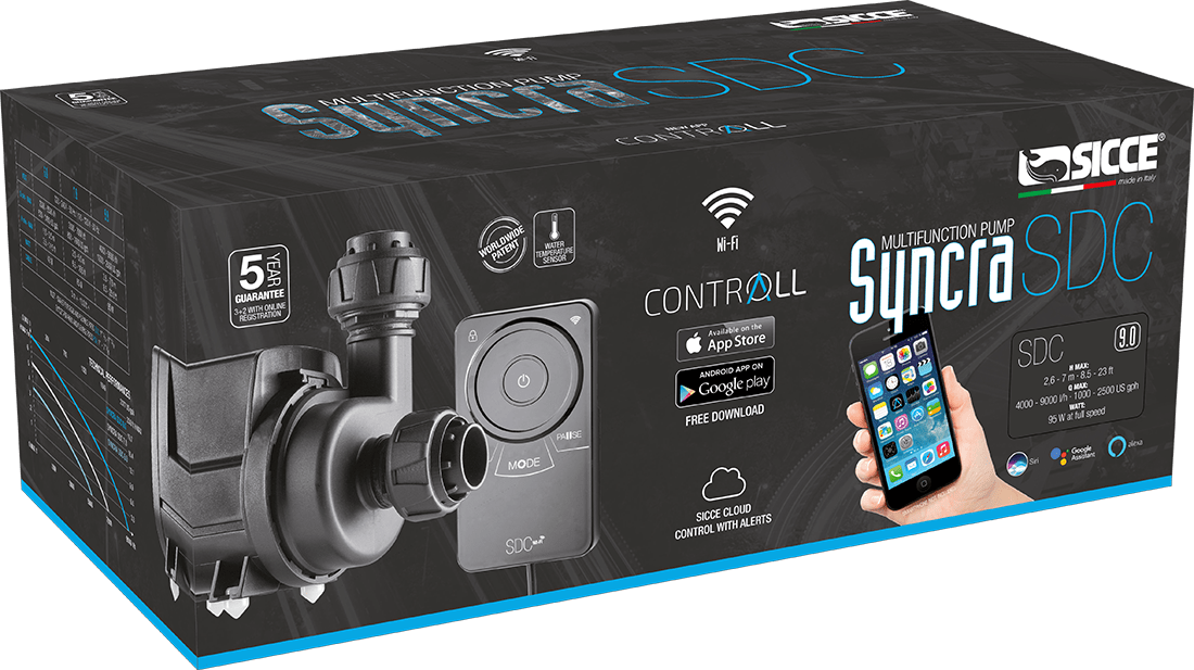 SICCE Syncra SDC 9.0 pompe à débit réglable de 4000 à 9000 L/h pilotable par Smartphone