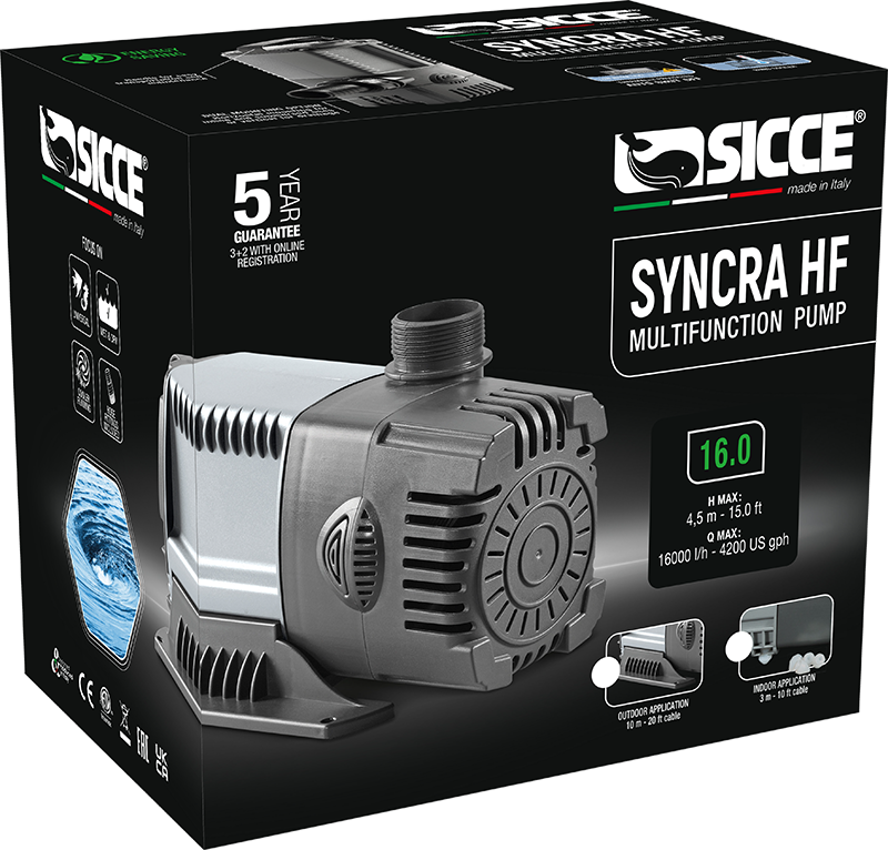 SICCE Syncra HF 16.0 pompe universelle 16000 L/h pour eau douce et eau de mer