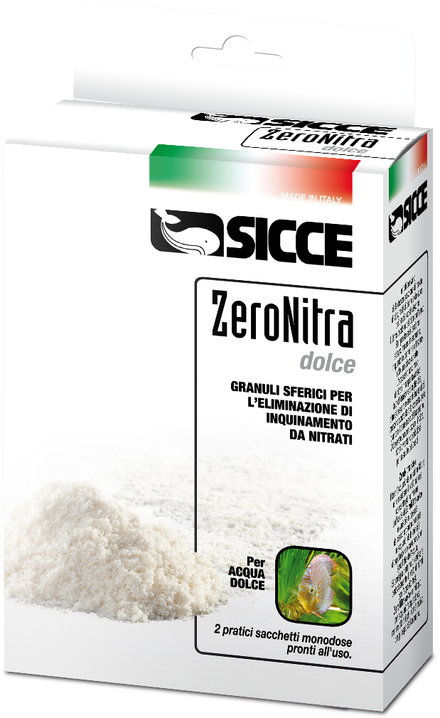 SICCE ZeroNitra Dolce 2 x 70 gr granules de résine anti-nitrates pour aquarium d\'eau douce
