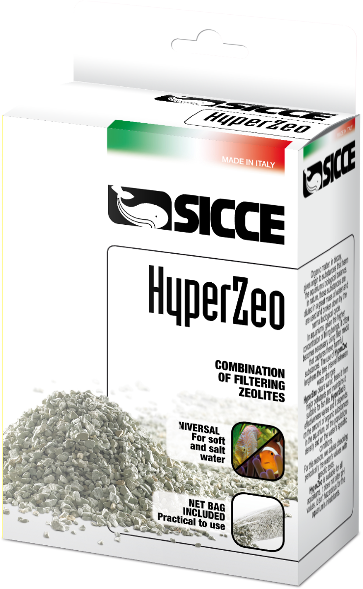 SICCE HyperZeo 1 L granules de zéolithe pour éliminer les composés azotés de l\'eau d\'aquarium