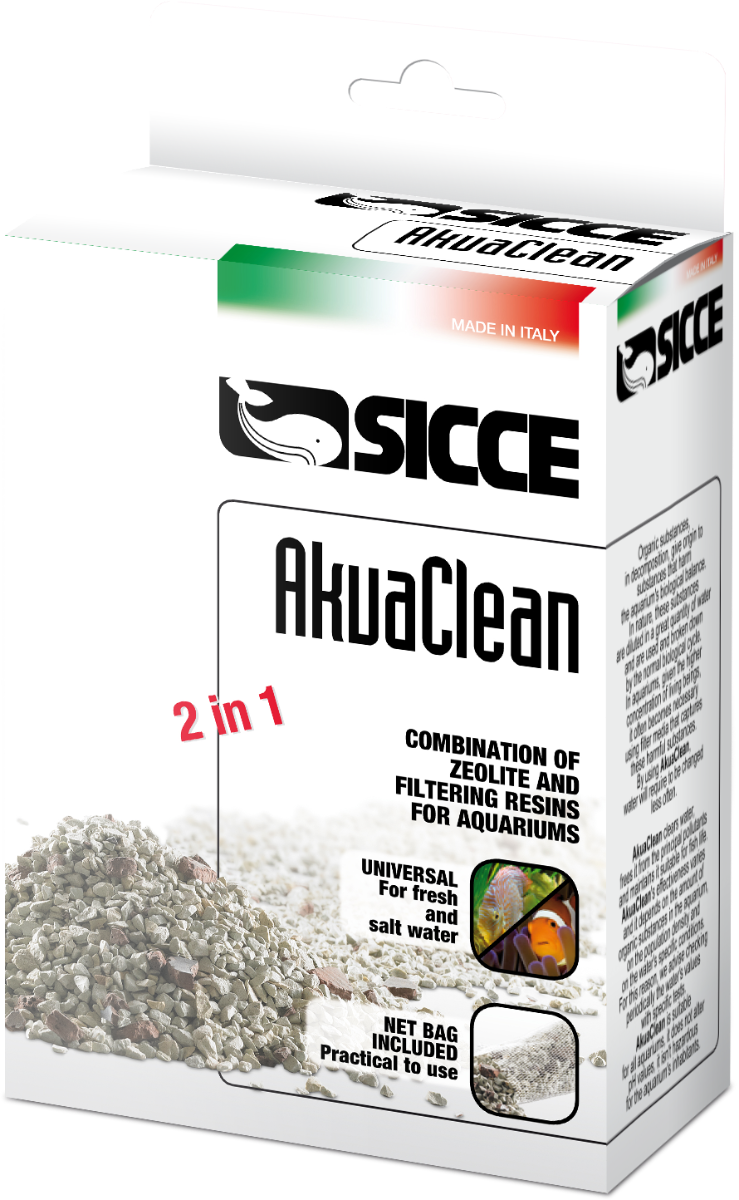SICCE AkuaClean 1 L mélange de zeolithe et résine anti ammoniac, phosphates et silicates
