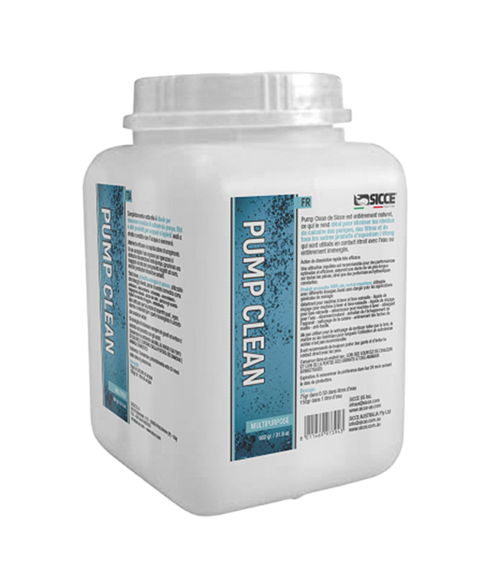SICCE Pump Clean 900 gr produit naturel anti-calcaire pour le nettoyage des pompes et autres matériels