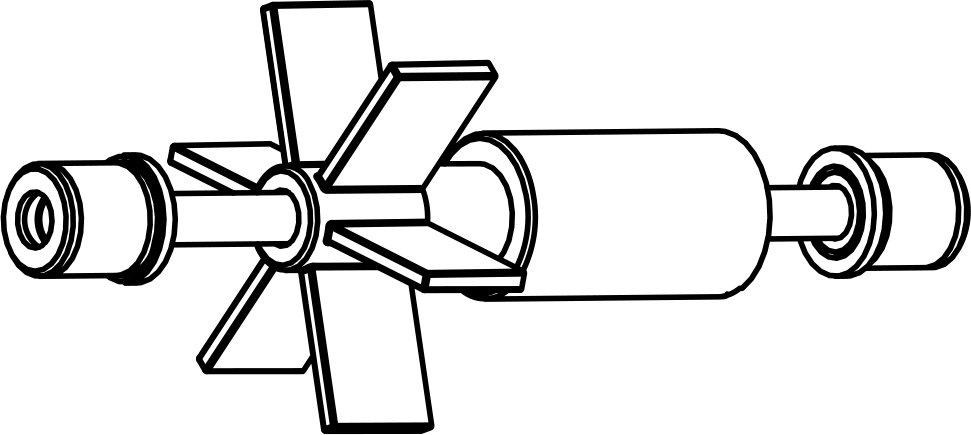 SICCE Turbine complète SGR0069 pour pompe Syncra et SyncraPond 3.5, 4.0, 5.0 avec axe et manchons