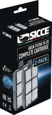 SICCE Lot de 2 cartouches complètes pour filtre AquaFiltra 10 et 20