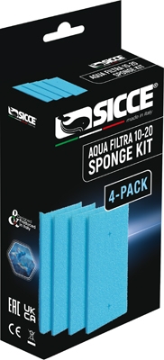 SICCE Lot de 4 cartouches de mousse pour filtre AquaFiltra 10 et 20