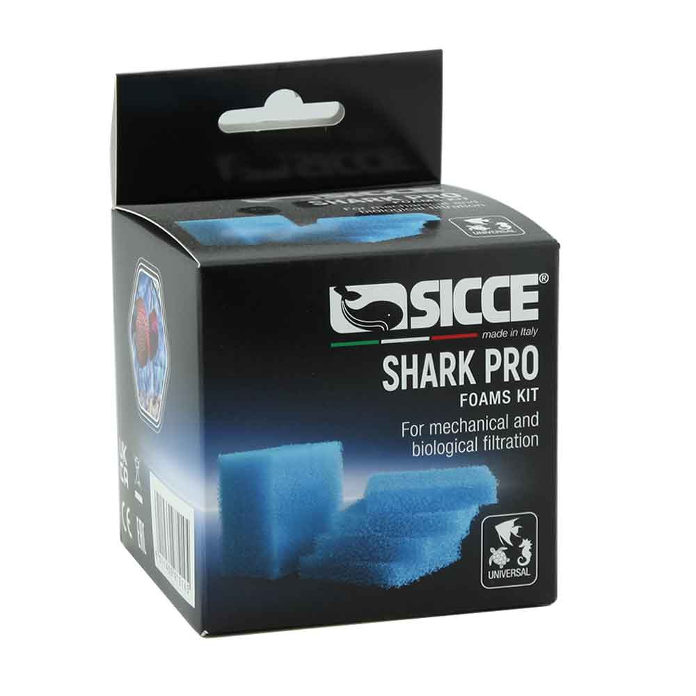 SICCE Lot de 4 mousses Small et une Large pour filtre interne Shark Pro