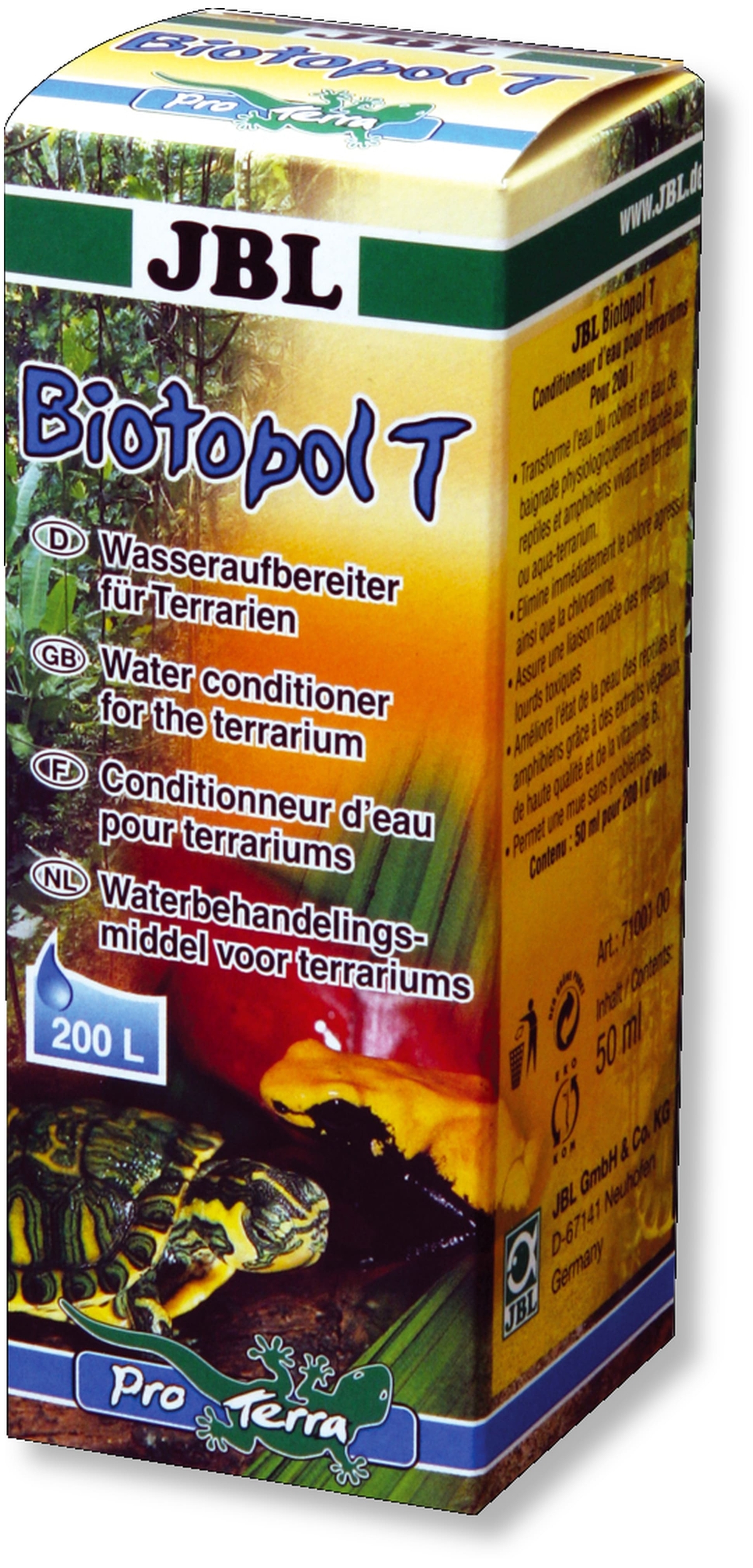 JBL Biotopol T 50 ml conditionneur d\'eau pour terrarium