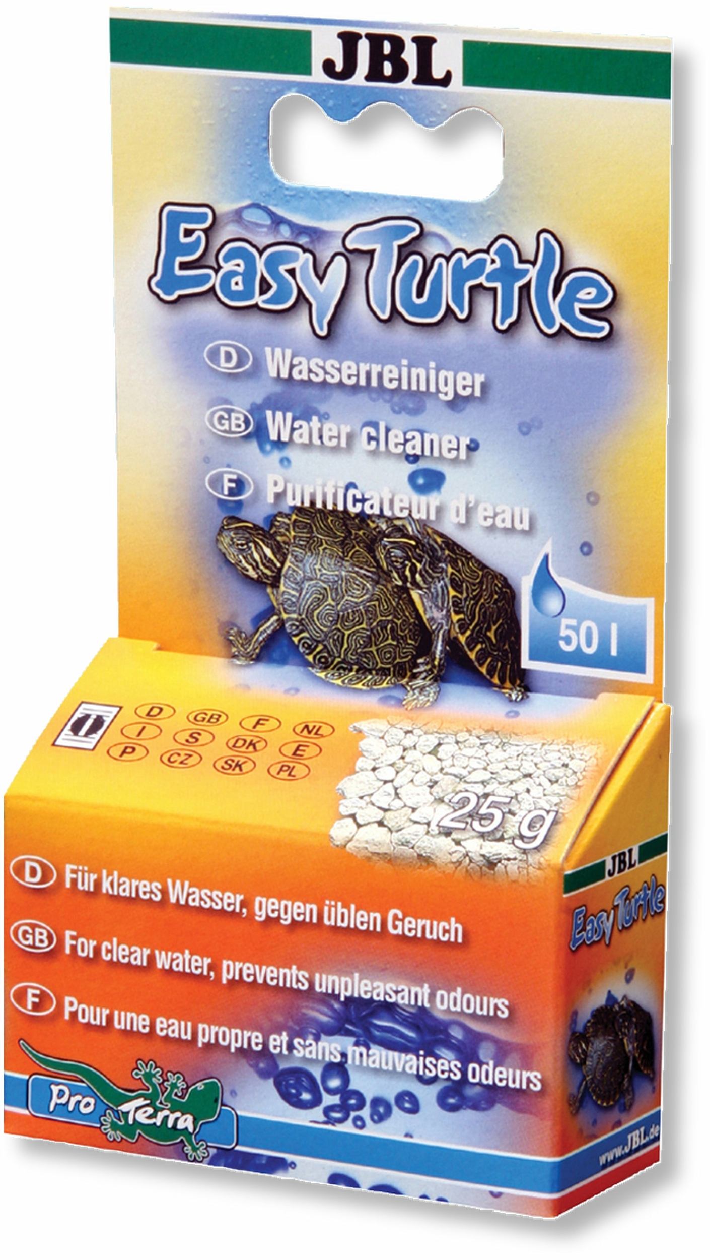 JBL Easy Turtle 25gr élimine les odeurs désagréables dans les terrariums pour tortues d\'eau