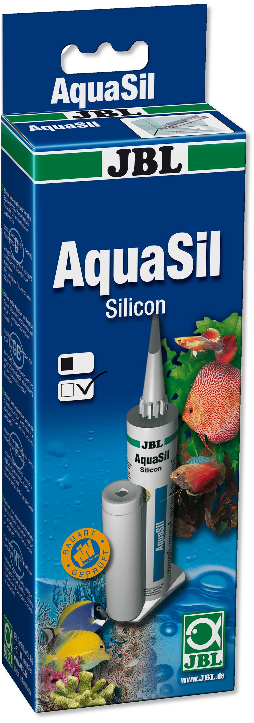 JBL AquaSil 80 ml silicone transparent pour l\'assemblage d\'aquarium