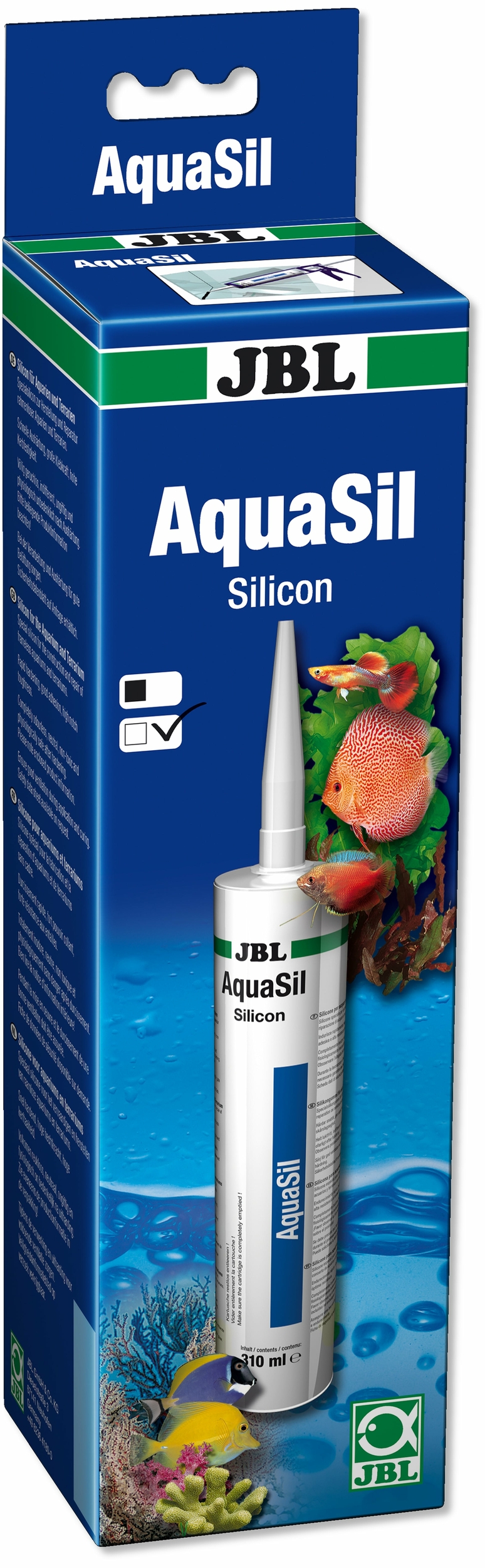 JBL AquaSil 310 ml silicone transparent pour l\'assemblage d\'aquarium
