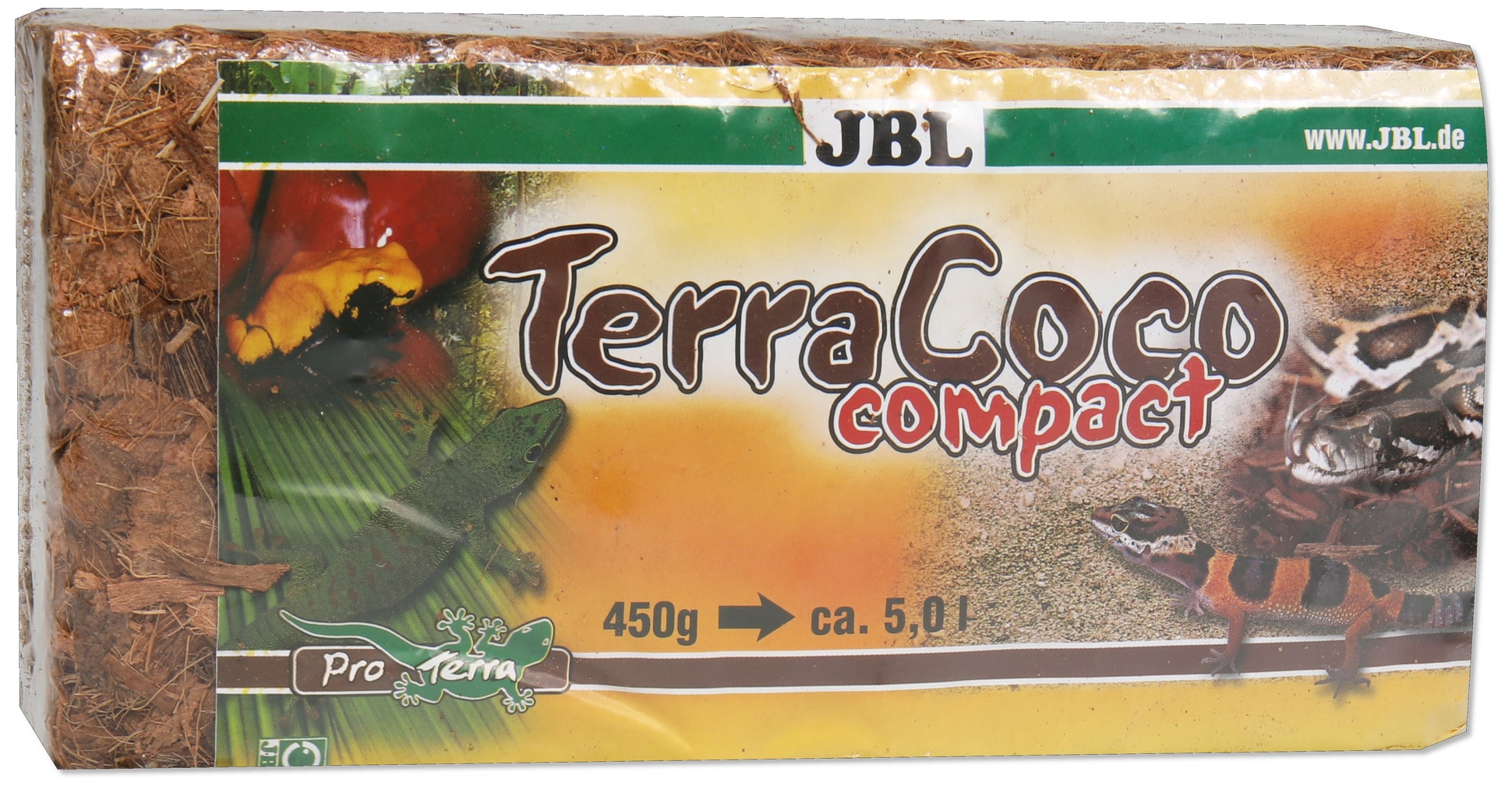 JBL TerraCoco Compact 450 gr substrat de copeaux de noix de coco compressé par déshydratation