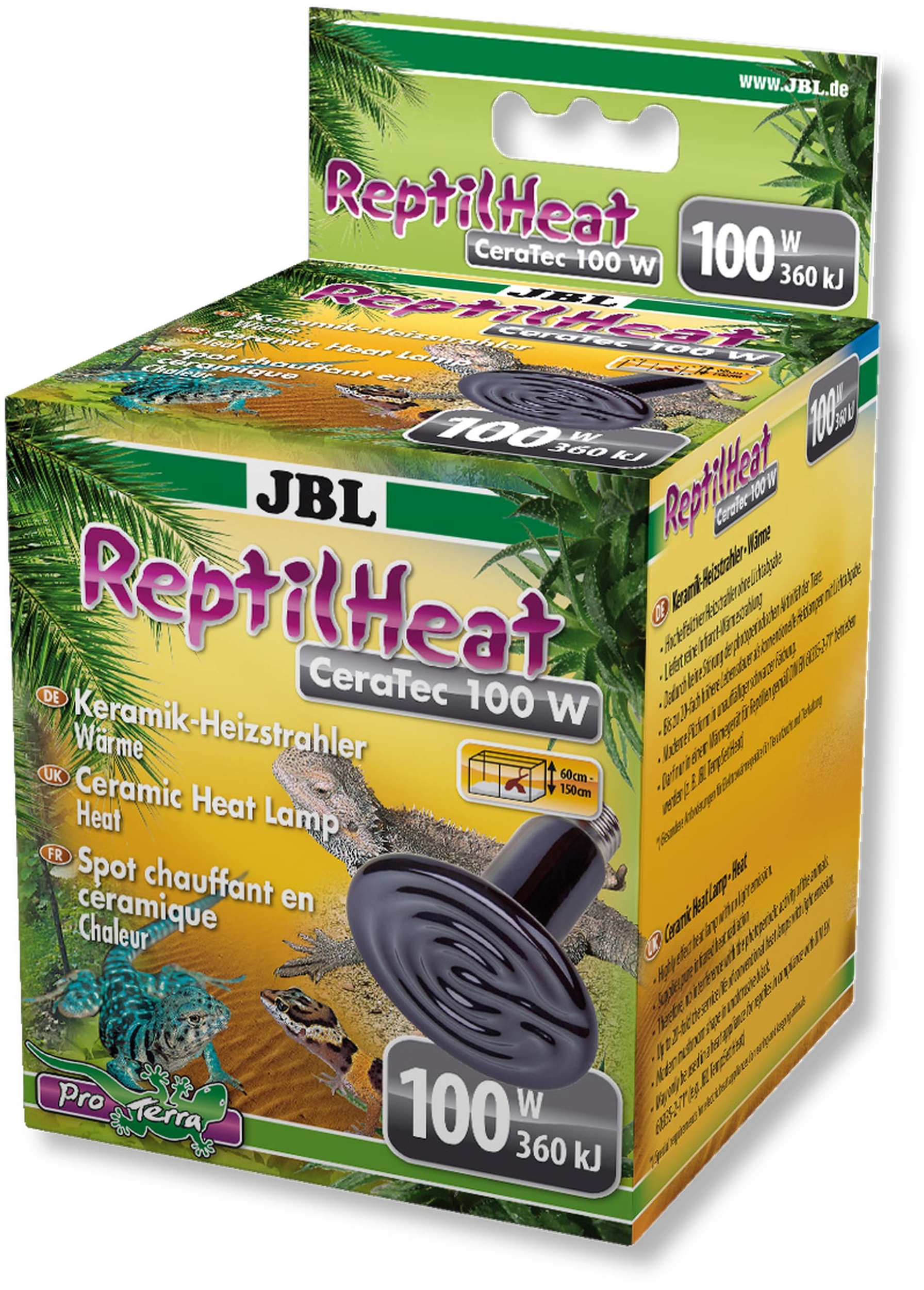 JBL ReptilHeat CeraTec 100w émetteur de chaleur en céramique pour terrariums