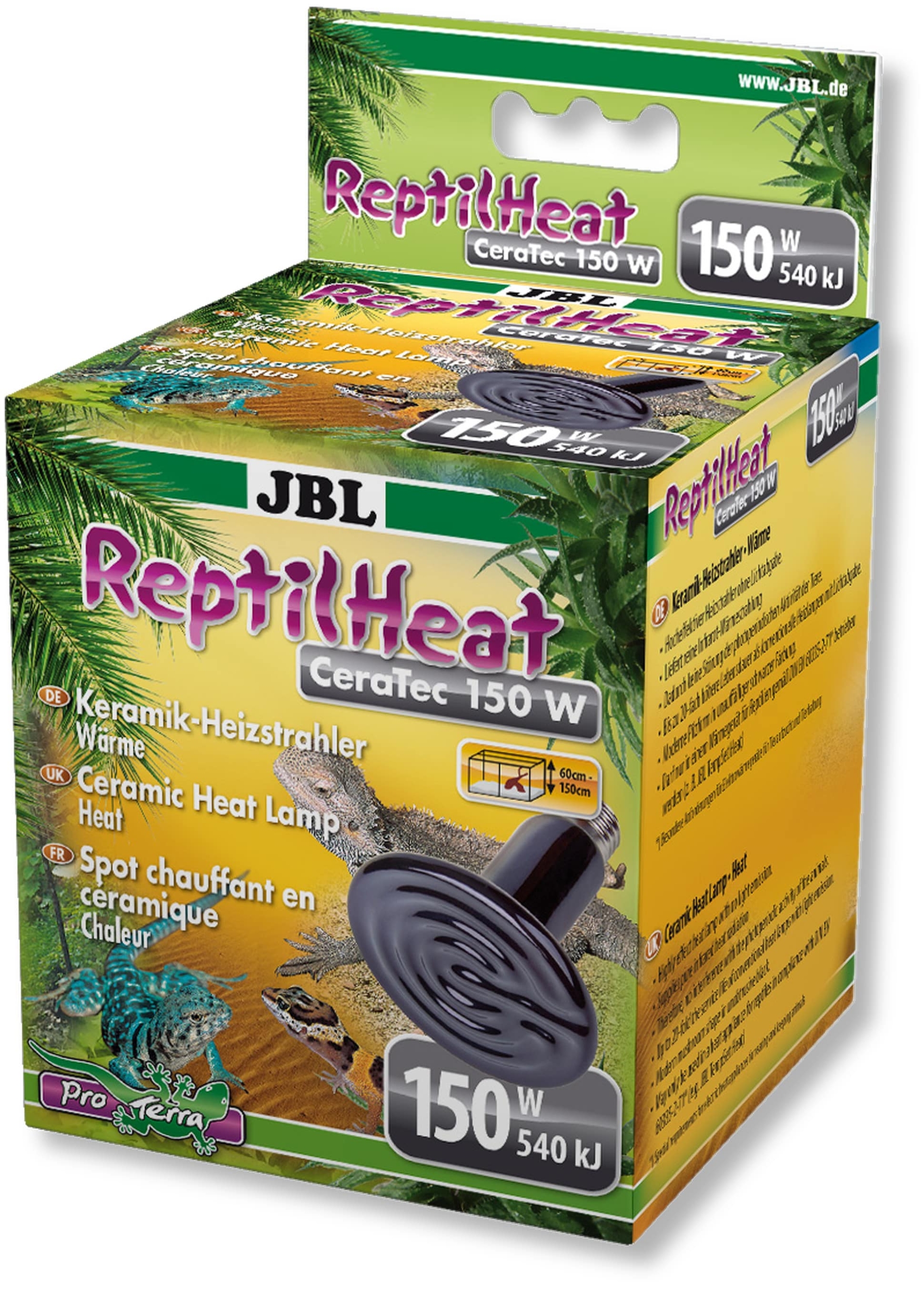 JBL ReptilHeat CeraTec 150w émetteur de chaleur en céramique pour terrariums