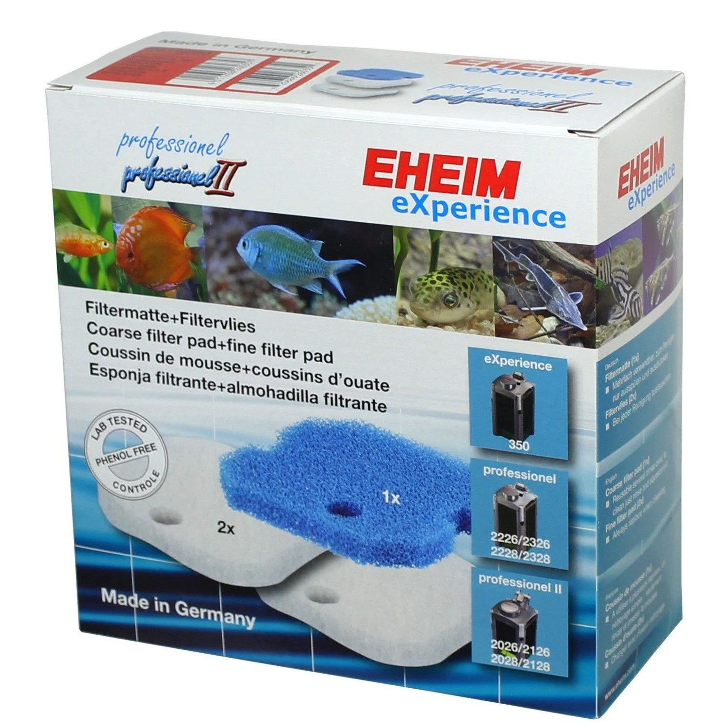 EHEIM Set de mousse et ouates pour filtre Professionel 2 2026, 2126, 2028, 2128, 2226, 2228 et eXpérience 2426
