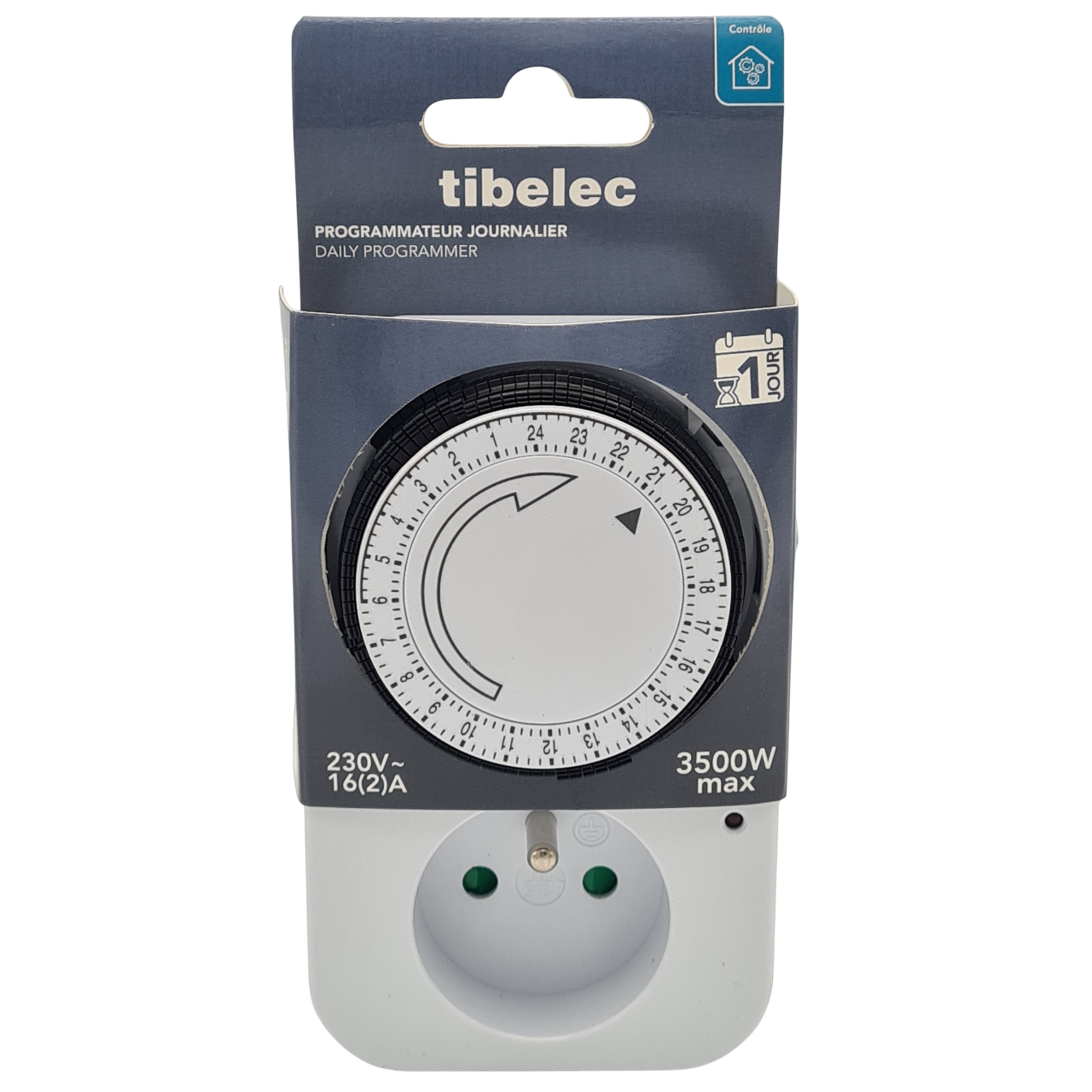TIBELEC Programmateur journalier pour éclairage, électrovanne CO2, pompe, ...