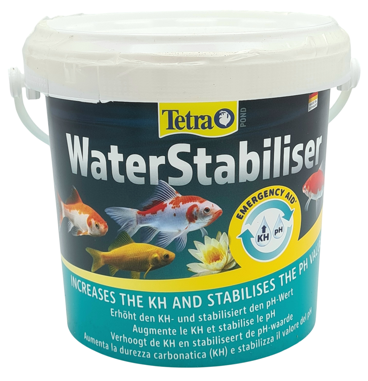 TETRA Pond Water Stabiliser 1,2 Kg stabilise le pH et le KH de l\'eau dans les bassin jusqu\'à 10000 L