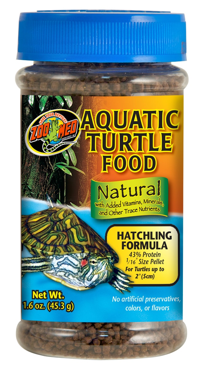 ZOOMED Natural Aquatic Turtle Hatchling 45,3 gr nourriture en granulés pour bébés tortues jusqu\'à 5 cm