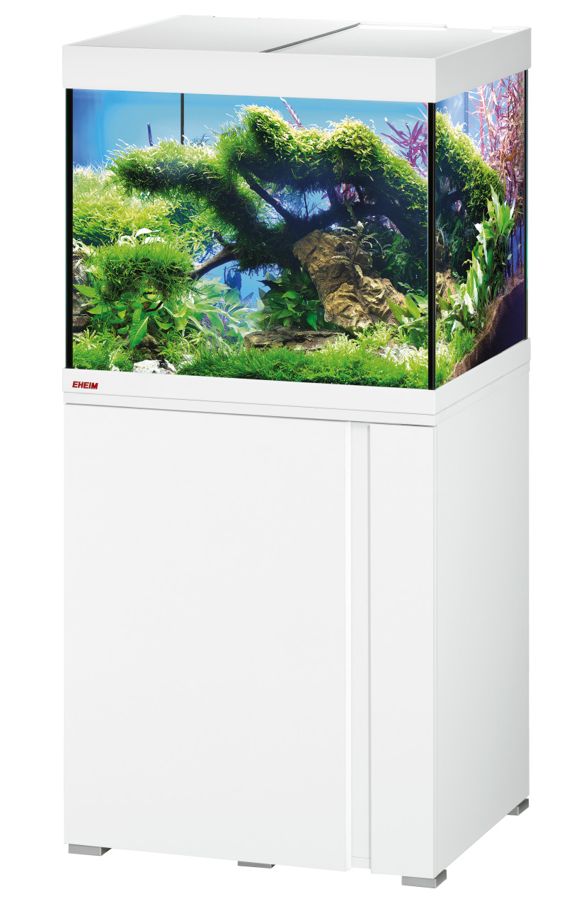 EHEIM Vivaline LED 150 L Blanc aquarium équipé 60 x 50 x 50 cm avec meuble et éclairage LEDs