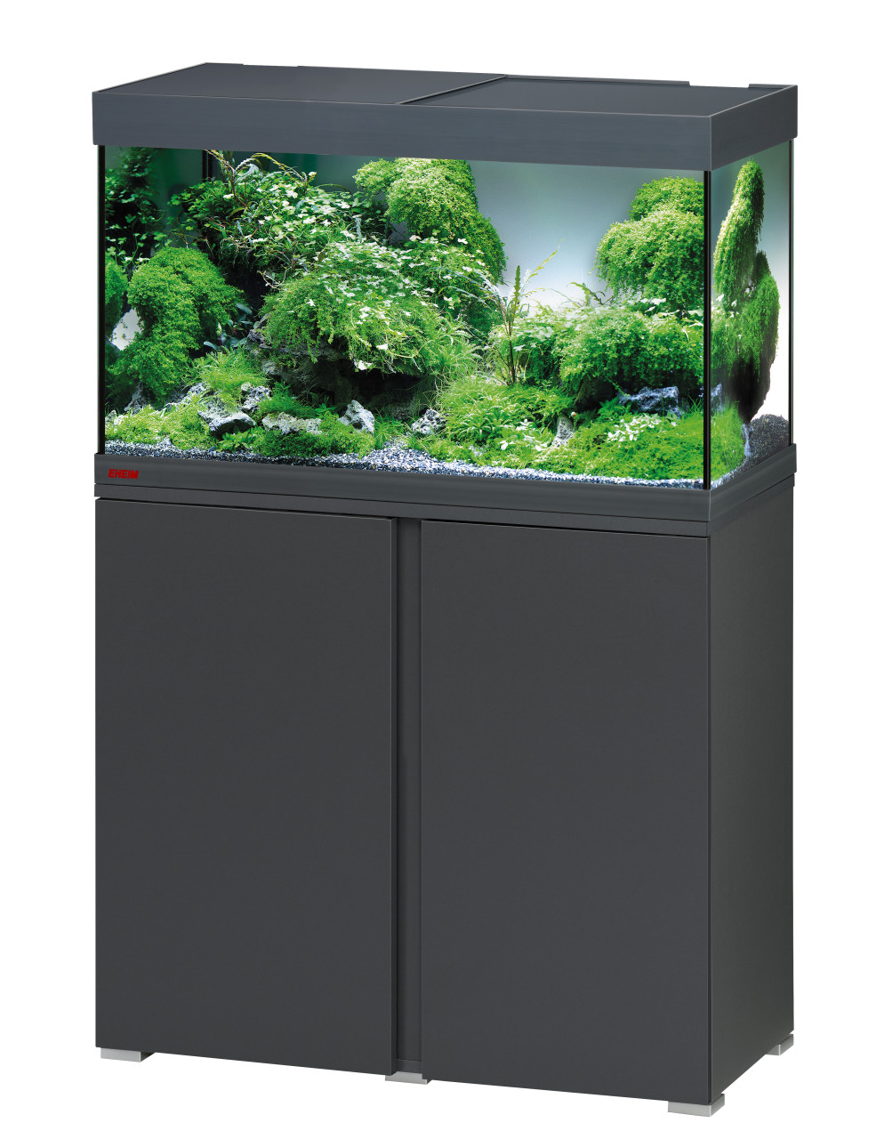 EHEIM Vivaline LED 126 L Anthracite aquarium équipé 80 x 35 x 45 cm avec meuble et éclairage LEDs